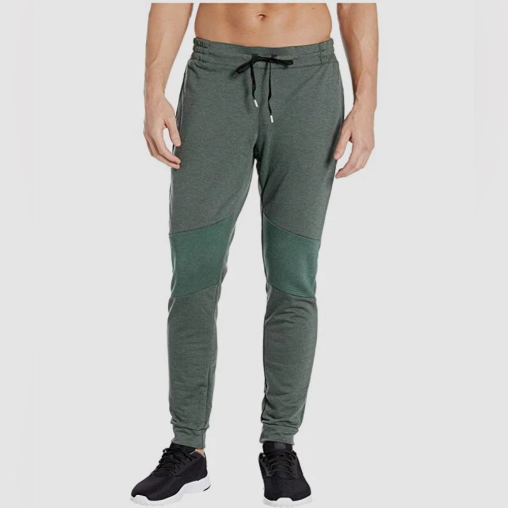 On Men's Green Stretch Jogger Running Active Drawstring Sweatpants Size Medium